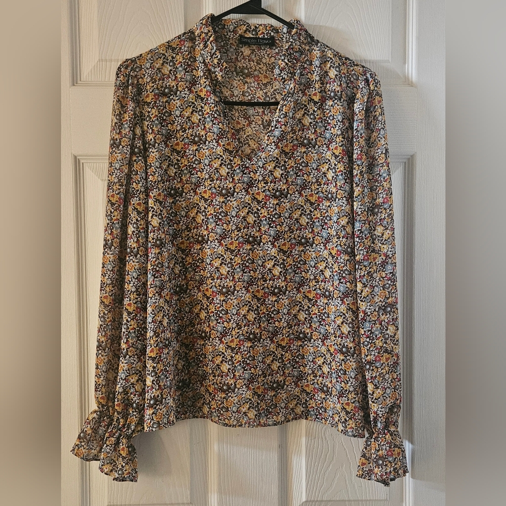 Simple Flavor Nearly Sheer Bohemian Style Blouse